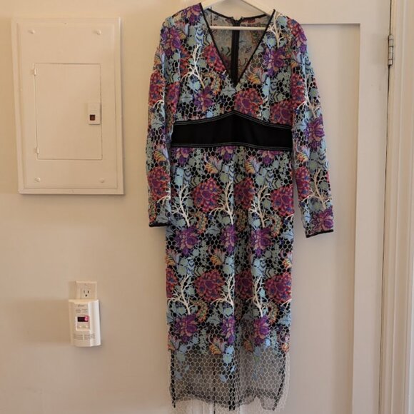 DIANE VON FURSTENBERG DVF Guipure Lace Sheath Midi Dress 12 - Picture 4 of 7